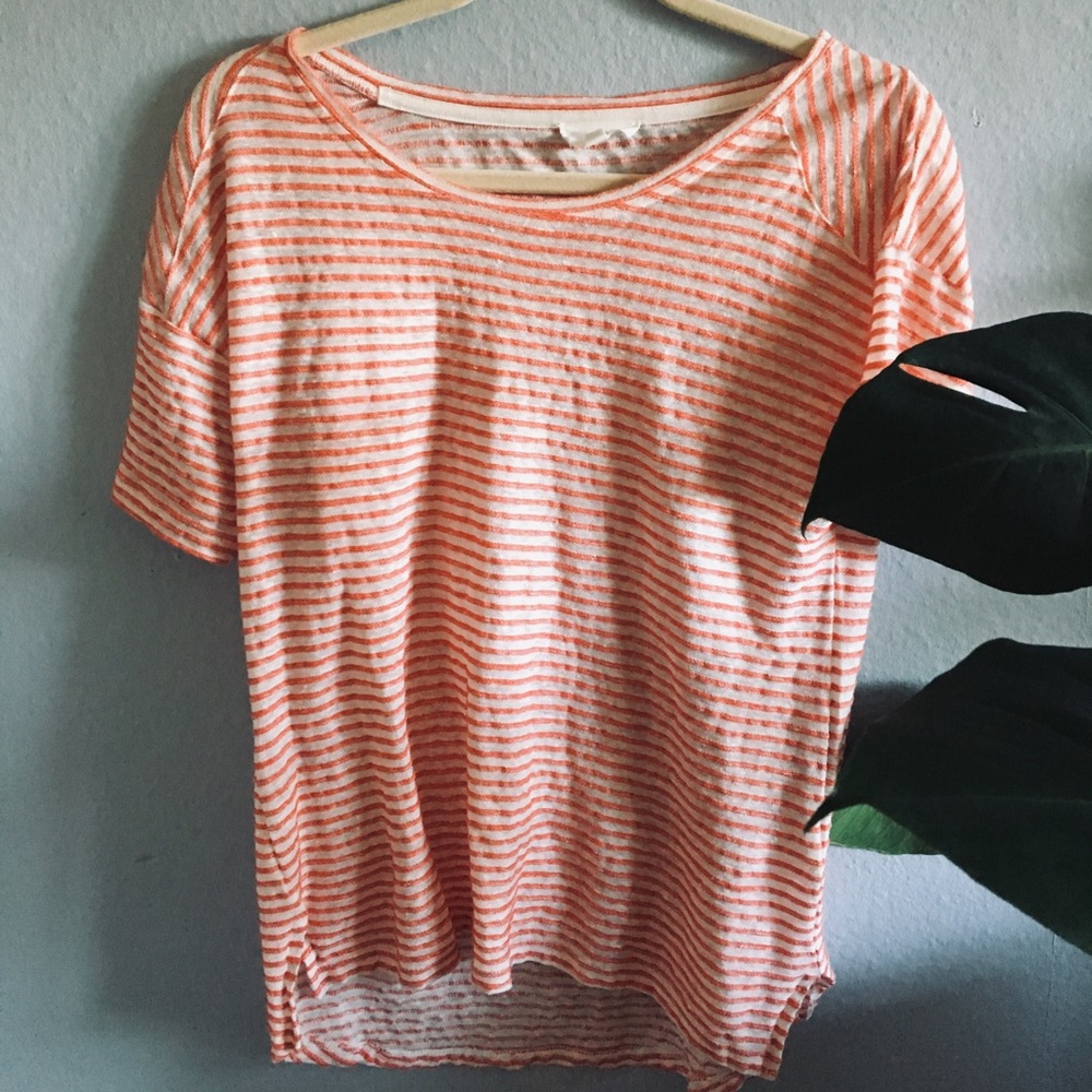 A loves a ribbed pinstripe shirt